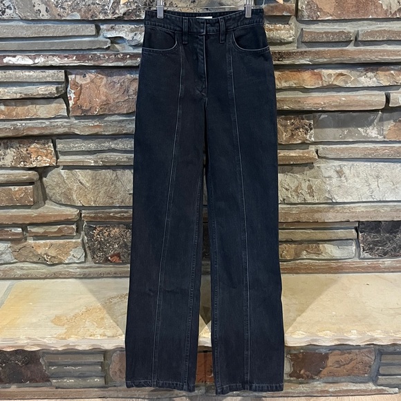 A.L.C. Black Denim Straight Leg 799 Jeans - Picture 1 of 8
